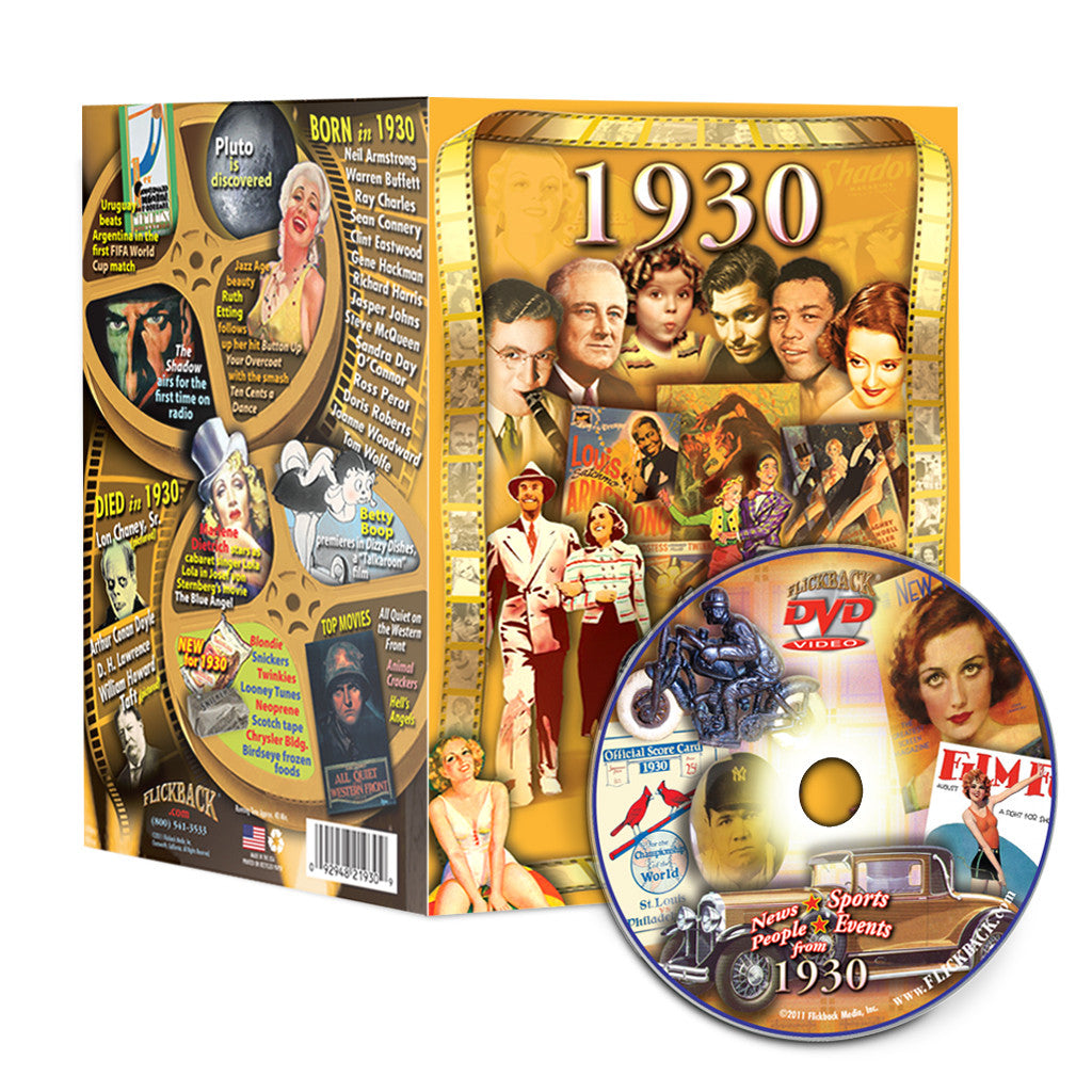 1930 Flickback DVD Video Greeting Card: Birthday or Anniversary Gift