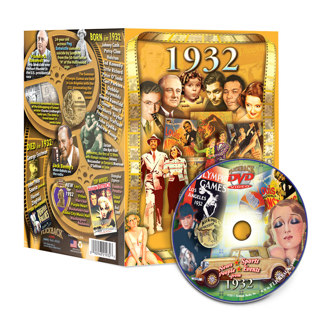1932 Flickback DVD Video Greeting Card: Birthday or Anniversary Gift