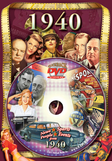 1940 Flickback DVD Video Greeting Card: Birthday or Anniversary
