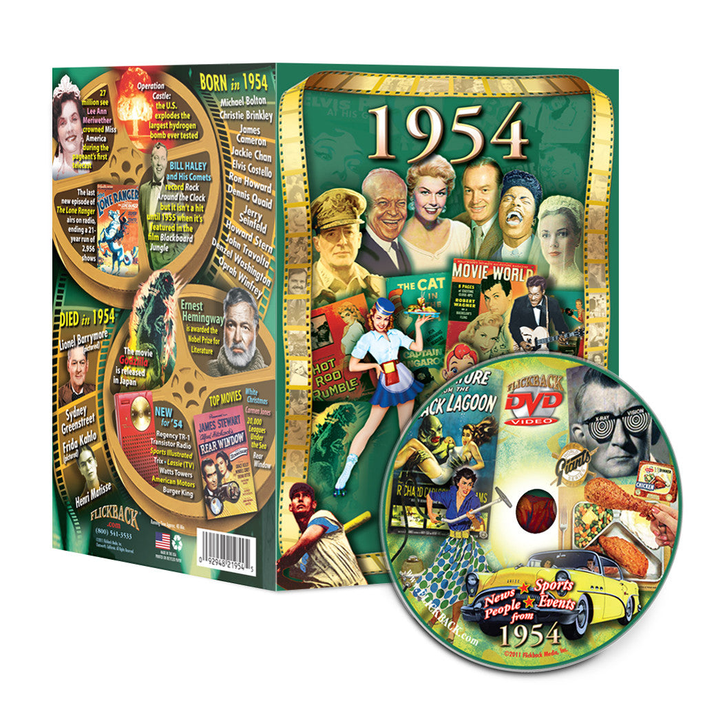 1954 Flickback DVD Video Greeting Card: Birthday or Anniversary Gift