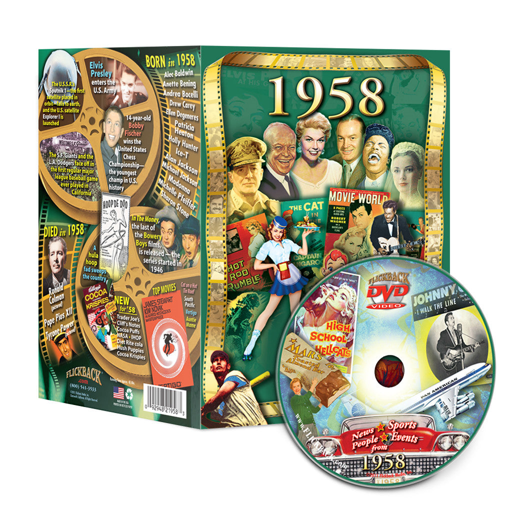 1958 Flickback DVD Video Greeting Card: Birthday or Anniversary Gift