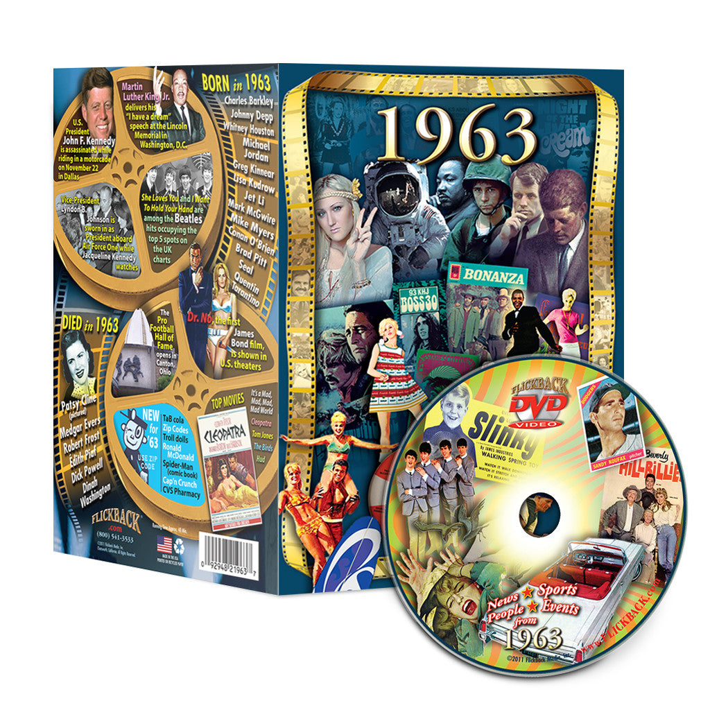 1963 Flickback DVD Video Greeting Card: Great Birthday or Anniversary Gift