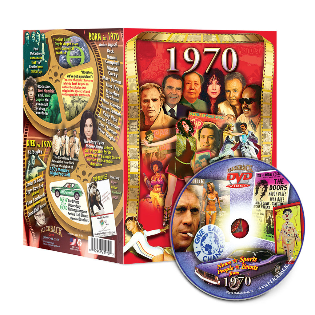 1970 Flickback DVD Video Greeting Card: Birthday or Anniversary