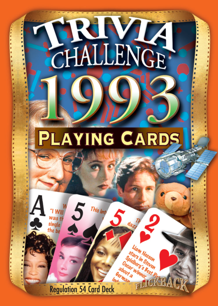 1993 Trivia Challenge Playing Cards