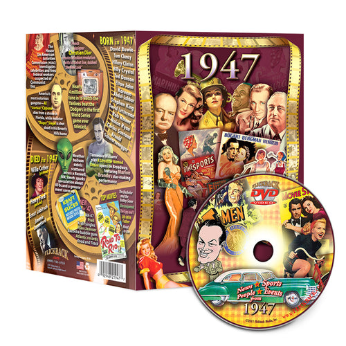 1947 Flickback DVD Video Greeting Card: Birthday or Anniversary Gift