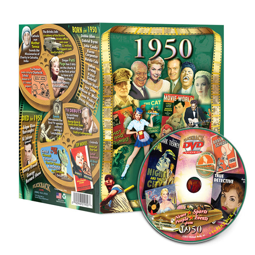 1950 Flickback DVD Video Greeting Card: Birthday or Anniversary Gift