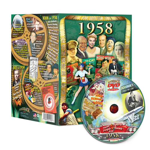 1958 Flickback DVD Video Greeting Card: Birthday or Anniversary Gift