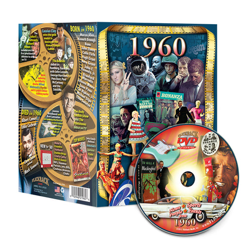 1960 Flickback DVD Video Greeting Card: Birthday or Anniversary Gift
