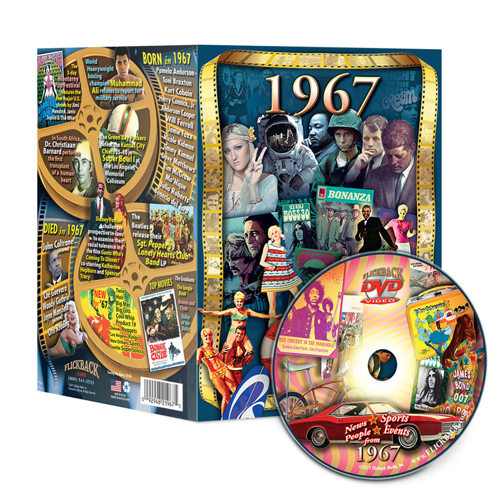 1967 Flickback DVD Video Greeting Card: Great Birthday Gift or Anniversary  Gift