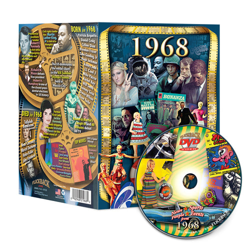 1968 Flickback DVD Video Greeting Card: Birthday or Anniversary Gift