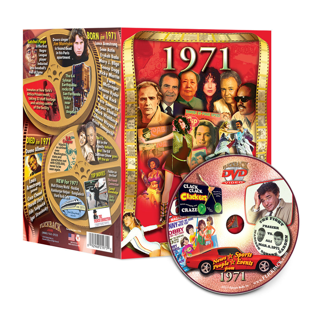 【爆買い！】 1971 or Birthday 50th Card: Greeting Video DVD Flickback ミュージック