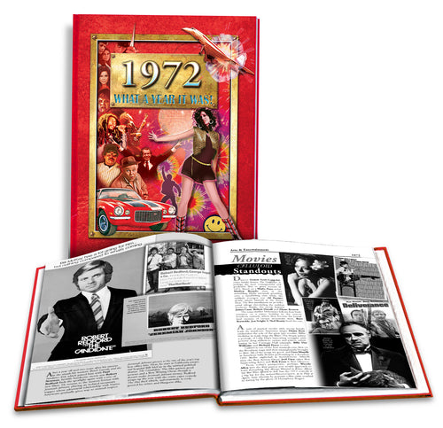 1972 What A Year It Was: 50th Birthday or Anniversary Hardcover Coffee Table Book