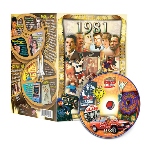 1981 Flickback DVD Video Greeting Card: 40th Birthday or Anniversary Gift