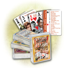 1935 Trivia Challenge Playing Cards: 85th Birthday or Anniversary Gift