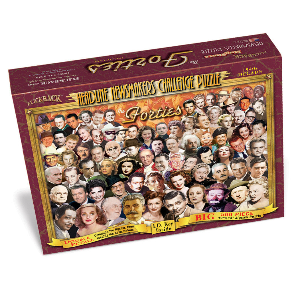 1940s Decade Flickback Newsmakers Puzzle