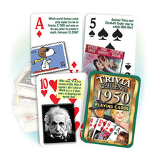 1950 Trivia Challenge Playing Cards: Birthday or Anniversary Gift