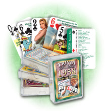 1958 Trivia Challenge Playing Cards: Happy Birthday or Anniversary Gift