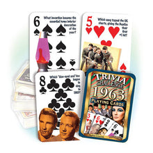 1963 Trivia Challenge Playing Cards: Great Birthday or Anniversary Gift