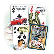 1964 Trivia Challenge Playing Cards: Birthday or Anniversary Gift