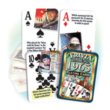 1965 Trivia Challenge Playing Cards: 55th Birthday or Anniversary Gift