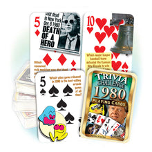 1980 Trivia Challenge Playing Cards: Birthday or Anniversary Gift