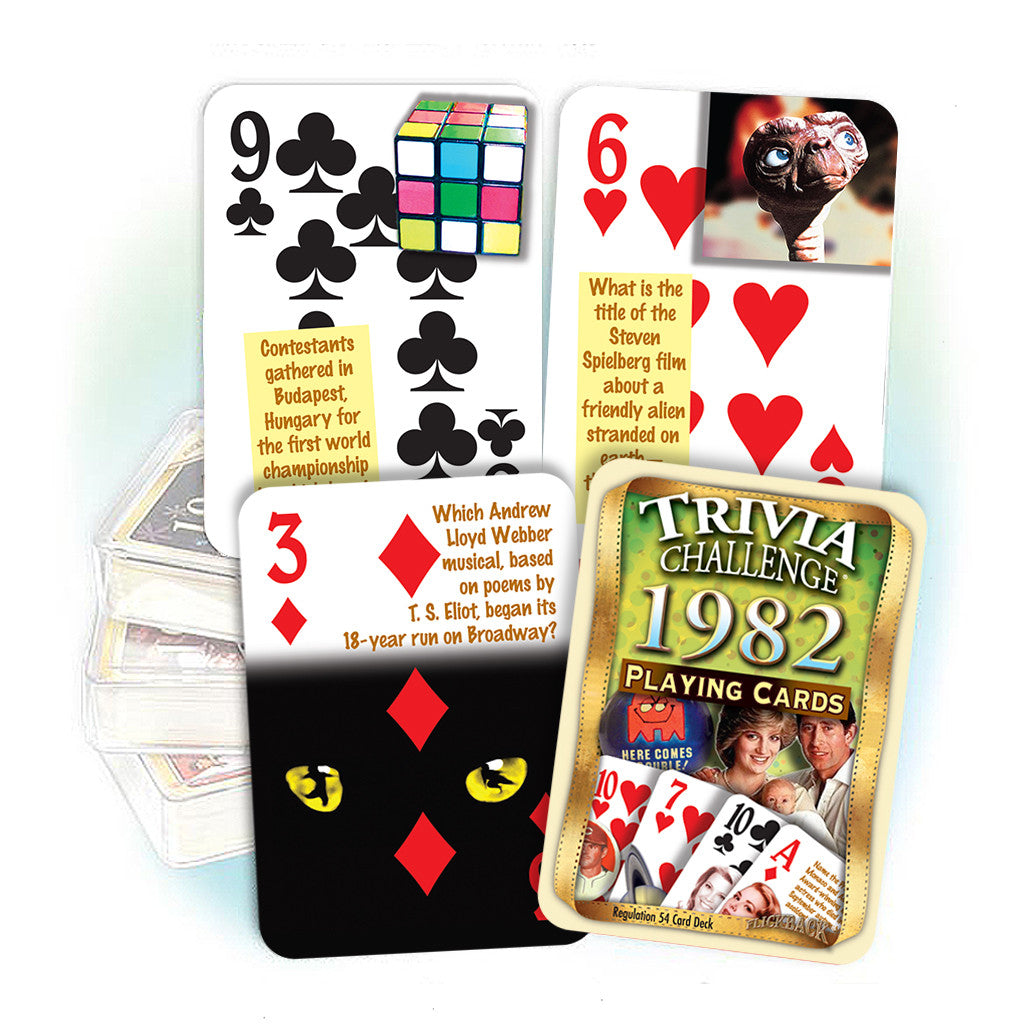 1982 Trivia Challenge Playing Cards: Birthday or Anniversary Gift