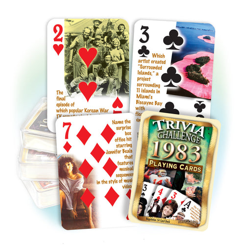1983 Trivia Challenge Playing Cards: Great Birthday or Anniversary Gift