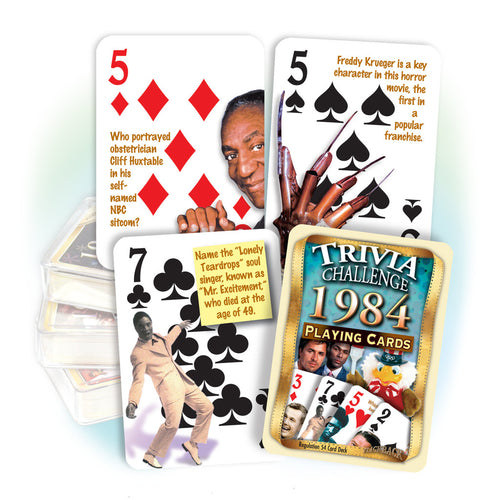 1984 Trivia Challenge Playing Cards: Birthday or Anniversary Gift