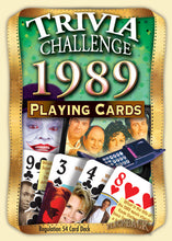 1989 Trivia Challenge Playing Cards: Birthday or Anniversary Gift