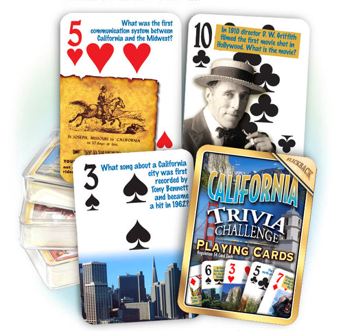 California Trivia Playing Cards: Great Birthday or Anniversary