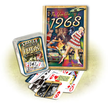 1968 MiniBook & 1968 Trivia Playing Cards: Birthday or Anniversary Gift