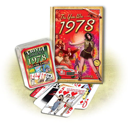 1978 MiniBook & 1978 Trivia Playing Cards: Birthday or Anniversary Gift